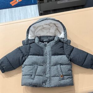 H&M Gray Kids Puffer Jacket with Hood